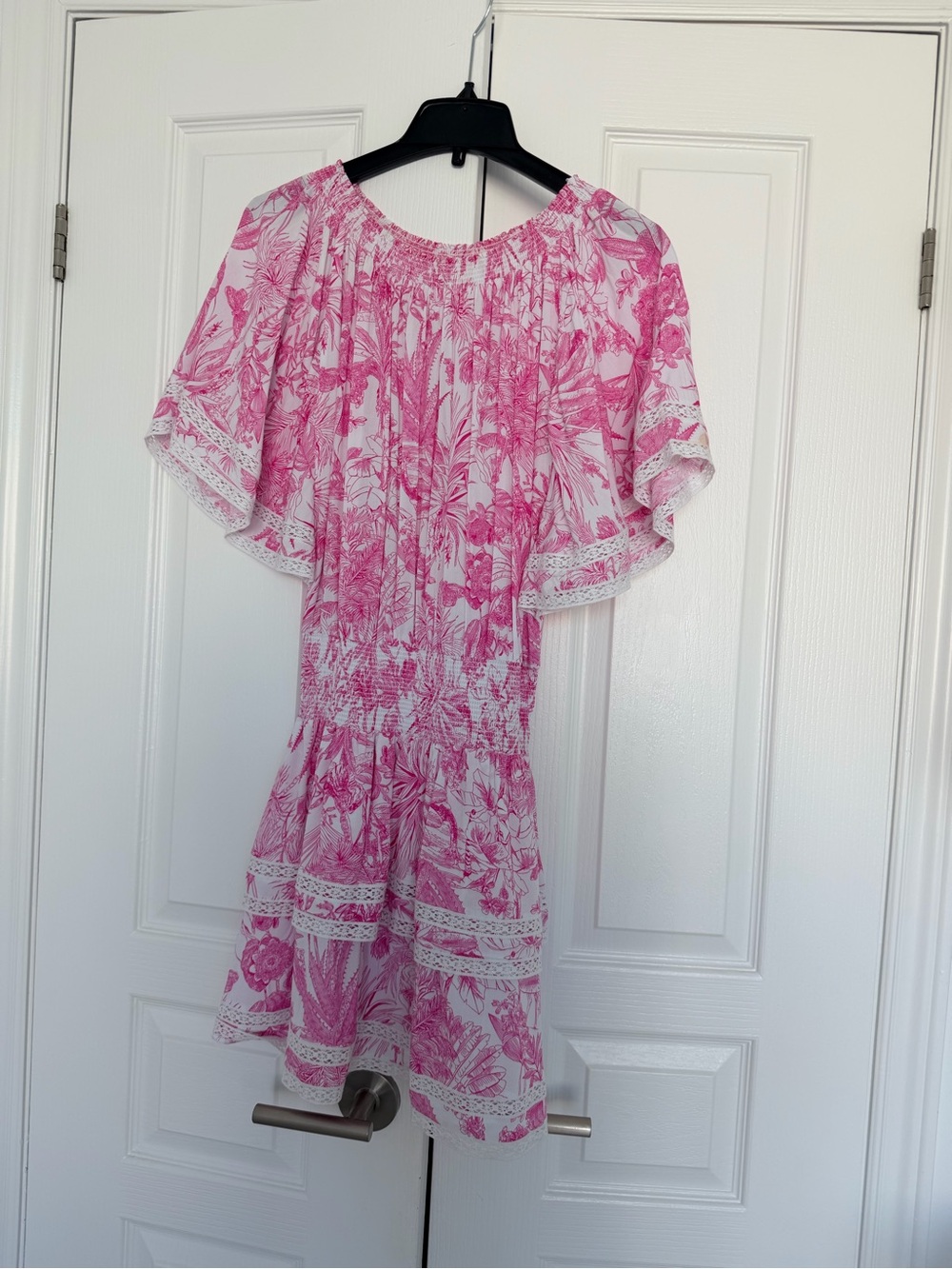 Melissa Odabash Pink and White Floral Mini Dress